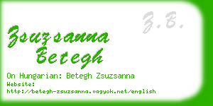 zsuzsanna betegh business card